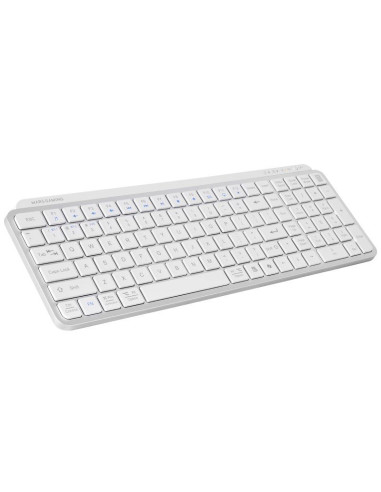 Teclado Compacto Inalámbrico por Bluetooth Mars Gaming MK-SILENKEYS/ Blanco