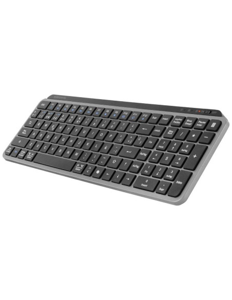 Teclado Compacto Inalámbrico por Bluetooth Mars Gaming MK-SILENKEYS/ Negro