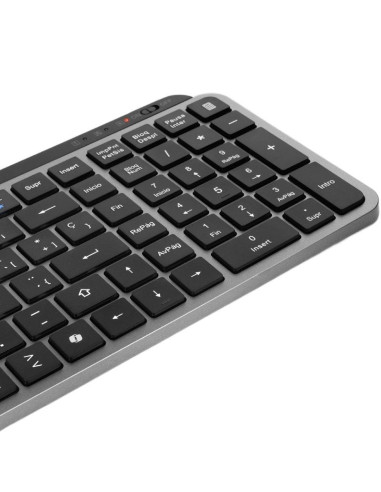 Teclado Compacto Inalámbrico por Bluetooth Mars Gaming MK-SILENKEYS/ Negro