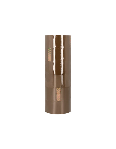 Cinta adhesiva q-connect polipropileno havana 132 mt x 50 mm para embalaje