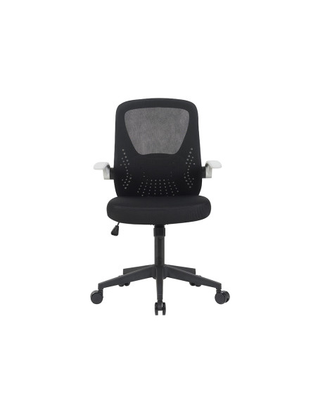 Silla q-connect oficina terni malla alt max 1050 mm anc 500 mm prof 480 mm color negro cuerpo negro