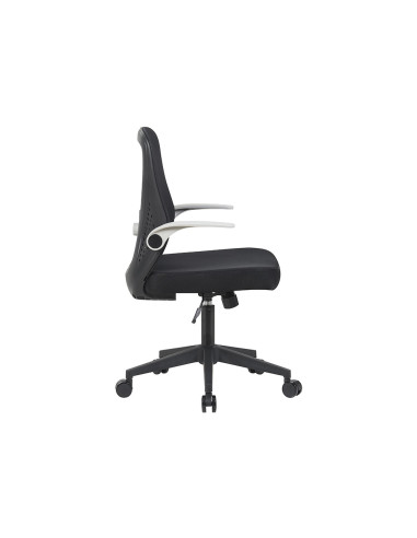 Silla q-connect oficina terni malla alt max 1050 mm anc 500 mm prof 480 mm color negro cuerpo negro