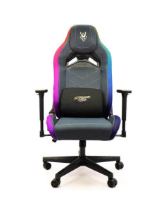 Silla Gaming Woxter Stinger Station Elite/ Luces LED/ Dorada y Plata
