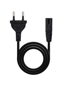 Nanocable Cable de Alimentacion Forma 8 CEE7/16 Macho a C7 Hembra 3m - Color Negro