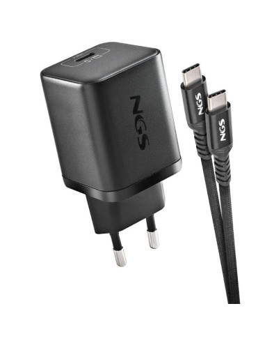 Cargador GaN de Portátil NGS BUD65W-H para HP/ 1xUSB Tipo-C/ 65W/ Automático/ 8 Conectores/ Voltaje 5-20V