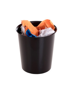 Papelera plastico archivo 2000 color negro capacidad 18 litros con opcion aro sujetabolsa 290x310 mm 2