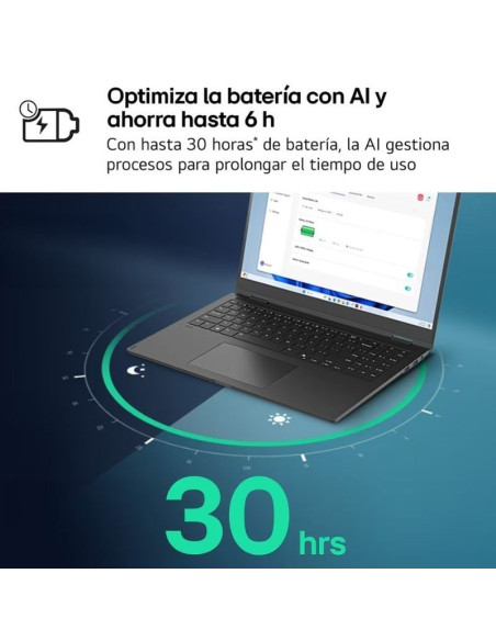 Portátil LG Gram 14Z90T-G.AD8BB Intel Core Ultra 7-255H/ 32GB/ 2TB SSD/ 14"/ Win11