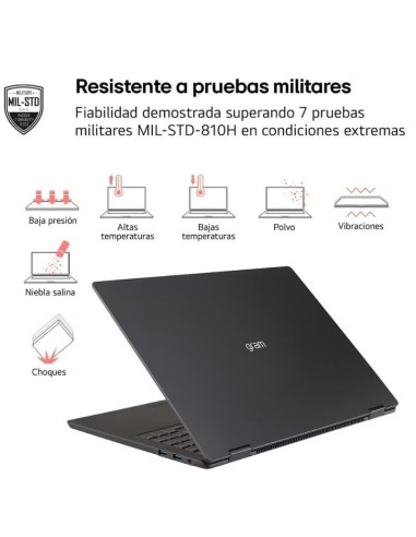 Portátil LG Gram 14Z90T-G.AD8BB Intel Core Ultra 7-255H/ 32GB/ 2TB SSD/ 14"/ Win11