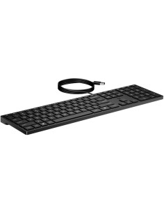 HP 320K Teclado USB - Teclas Silenciosas de Bajo Perfil 2.0 mm - Tecla Copilot IA - LED de Bloq Mayus/Bloq Num - Inclinacion Aju 2