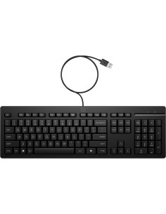 HP 125 Teclado USB G2 - Tecla Copilot IA - Patas Ajustables - Indicadores LED (Num/Caps) - Teclas de Embrague Tipo Plunger - Fab