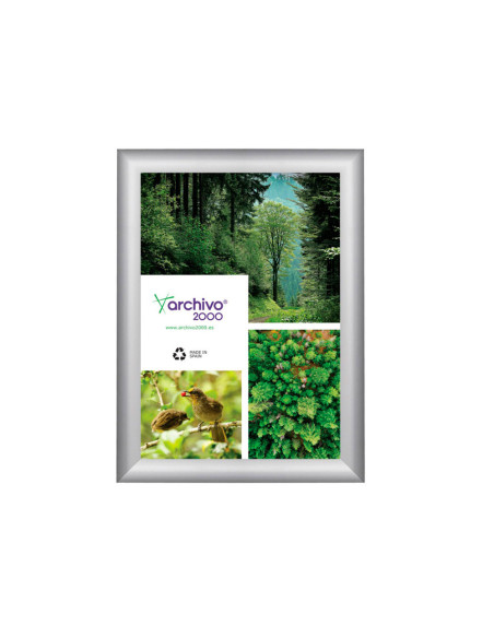 Expositor mural archivo 2000 snapframe a3 vertical/horizontal con marco color plata