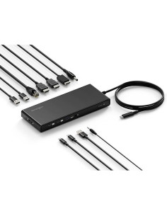 Replicador de puertos kensington sd4842p eq usb-c 10gbps con tres salidas video 100 w
