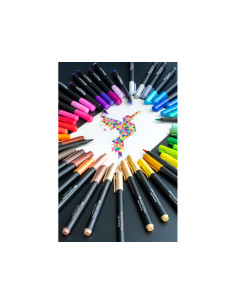 Rotulador faber castell black edition punta de pincel caja de 50 unidades colores surtidos 2
