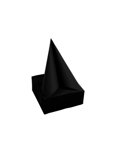 Servilleta pronappe celulosa micro grofada 20x20 cm 2 capas color negro paquete de 50 unidades