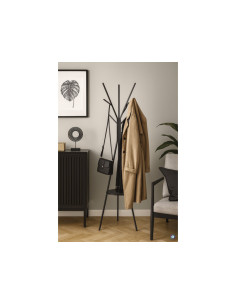 Perchero metalico maul avalon pie 9 colgadores color negro 1800x310 mm 2