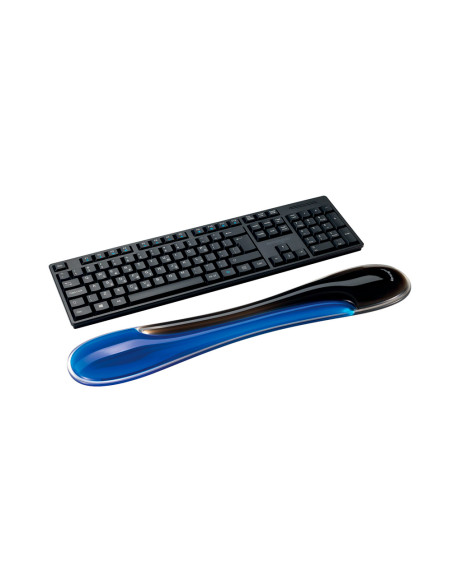 Reposamuñecas kensington duo gel para teclado slim color negro/azul 490x95x18 mm