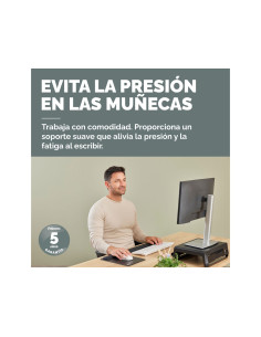 Reposamuñecas fellowes para teclado breyta negro 480x70x25 mm 2