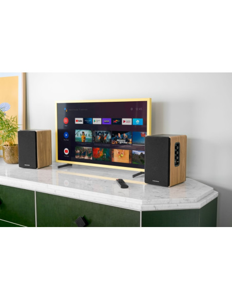 Thomson Sistema de Altavoces de Estanteria - Potencia Musical 150W - Bluetooth - Entrada Optica, USB, RCA - Mando a Distancia -