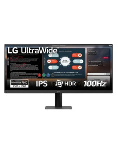 LG Ultrawide Monitor 29" LCD IPS WFHD 100Hz HDR FreeSync - 21:9 - HDMI, Displayport - VESA 100x100 - Color Negro