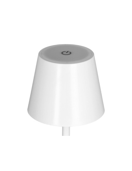 Lampara de escritorio q-connect nova led 2w 200 lm metalica tactil recargable usb-c color blanco