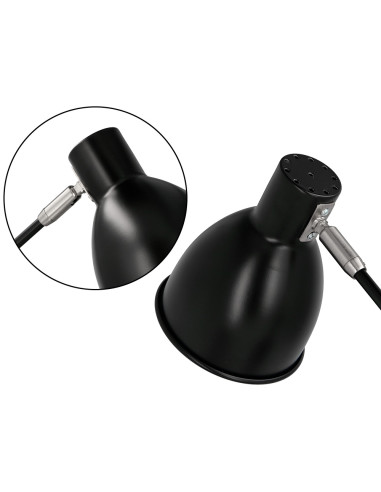 Lampara de escritorio q-connect deneb metalica con detalles de madera interruptor2 articulaciones color negro