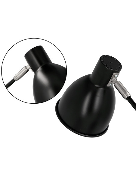 Lampara de escritorio q-connect deneb metalica con detalles de madera interruptor2 articulaciones color negro