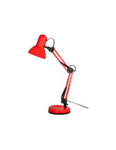 Lampara de escritorio q-connect polaris metalica coninterruptor brazo doble 3 articulaciones color rojo