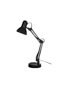 Lampara de escritorio q-connect polaris metalica coninterruptor brazo doble 3 articulaciones color negro