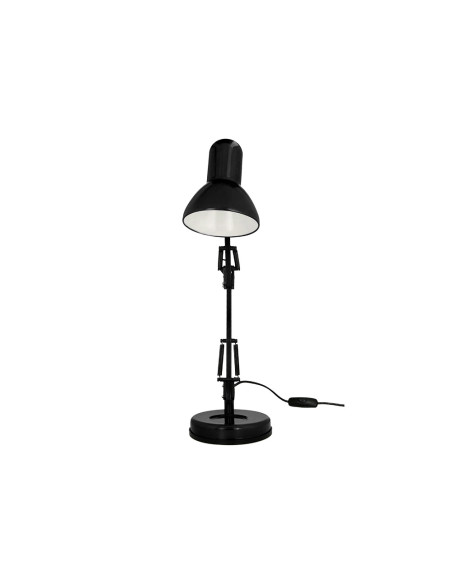 Lampara de escritorio q-connect polaris metalica coninterruptor brazo doble 3 articulaciones color negro