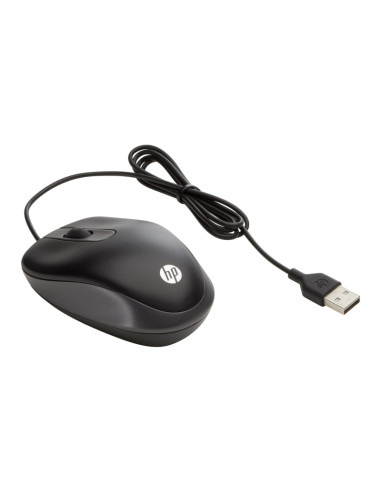 HP Travel Mouse Raton USB - 1000 DPI - Diseño Ultraligero y Supercompacto para Viaje - 2 Botones + Rueda de Desplazamiento - Amb