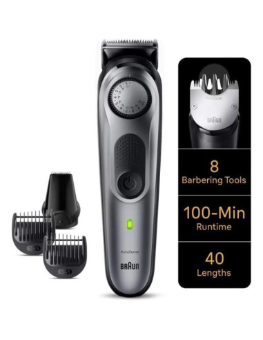 Cortabarbas Braun BeardTrimmer 7 BT7420/ con Batería/ 6 Accesorios