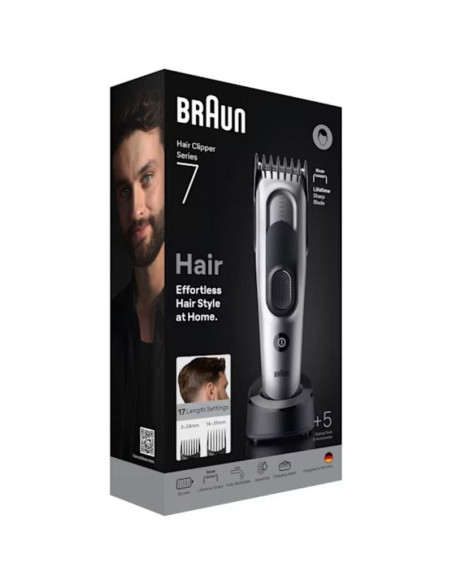 Cortapelos Braun Series 7 HC7590/ con Batería/ 5 Accesorios
