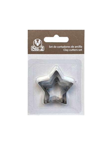 Cortador metalico sio-2 estrella set de 3 piezas