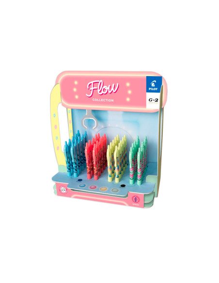 Boligrafo pilot g-2 flow tinta gel retractil expositor de 48 unidades colores surtidos