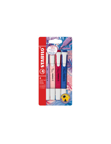 Rotulador stabilo fluorescente fino swing cool nature edicion wildflower estuche de 4 unidades colores