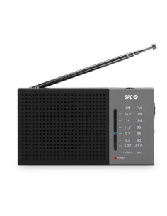 SPC Jetty Lite Radio Portatil Analogica FM/AM - Entrada Jack 3.5mm - Antena Telescopica - Alimentacion con Pilas - Color Negro/G