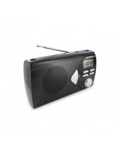 Metronic Radio Portatil AM/FM con Funcion Alarma - Pilas - Color Negro