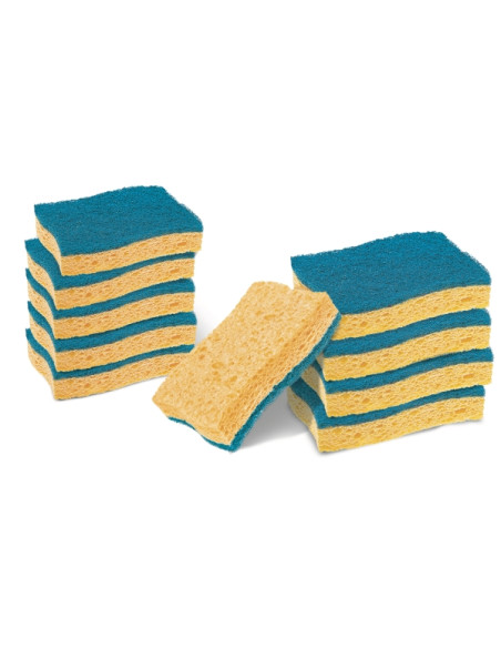 Scotch-Brite Pack de 10 Estropajos de Cocina - No Raya - Celulosa - Color Amarillo