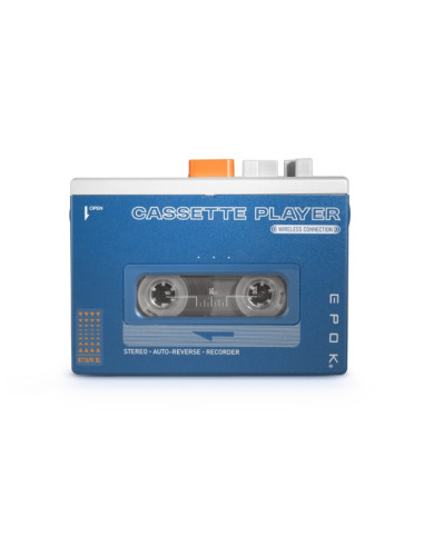 Bigben Epok Reproductor de Cintas Cassette Bluetooth - Altavoz Incorporado - Entrada de Auriculares - Auriculares Incluidos - Ba