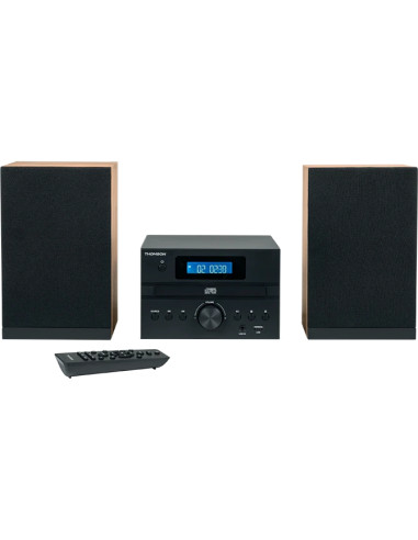 Thomson MIC123BT Micro Cadena 50W Bluetooth - Reproductor de CD, Radio FM - Tecnologia Bass Boost - Mando a Distancia - Color Ne
