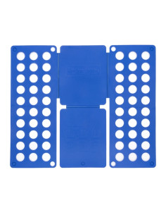 Innovagoods Doblador de Ropa - Polipropileno - Plegable - Uso Sencillo - Compacto - 24x59x1cm - Color Azul