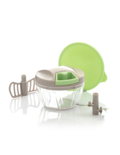 Innovagoods Spinop Mini Picadora Manual - Capacidad 400ml - Incluye Accesorios - Facil Limpieza - Compacto y Ligero - 2.5x9.5x12
