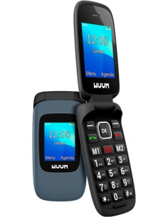 SPC Wuum Telefono de Tapa - Doble Pantalla 2.4" + 1.77" - Botones y Teclas Grandes - Diseño Ligero - Acceso Directo a Dos Cont
