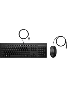 HP 225 Combo Teclado y Raton USB G2 - Tecla Copilot - Patas Ajustables - Raton Optico 1200 DPI - Plug & Play - Facil de Limpiar