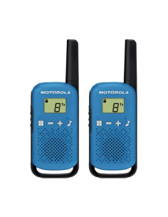 Motorola T42 Pack 2 Walkie Talkies - 16 Canales PMR446 - Alcance hasta 4Km - Autonomia hasta 18h - Color Azul