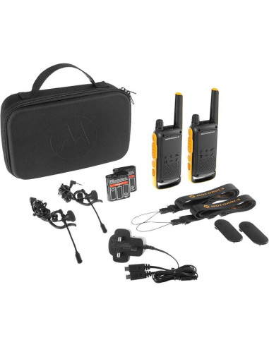 Motorola TLKR T82 Extreme Pack 2 Walkie Talkies - 16 Canales PMR446 y 121 Codigos - Alcance de hasta 10km en Campo Abierto - Aut
