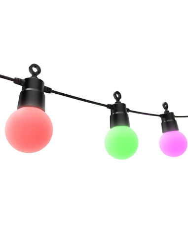 Hama Cadena de Bombillas LED RGB Inteligente para Exterior - Longitud 8m - IP44 - WiFi - Flexible - Cable de Alimentacion de 3m
