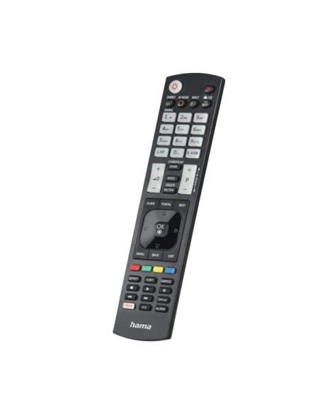 Hama Mando a Distancia para TV LG - Alcance 10m - 52 Botones - Acceso Directo a Plataformas de Streaming - 21.6x4.8x2.4cm - Colo