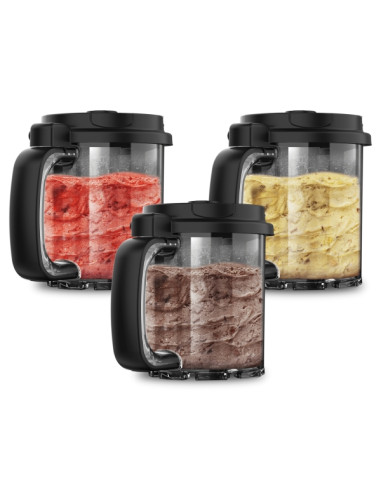 Cecotec GelaCups 2100 Jarras para la Heladera Gelatec 2100 - Libre de BPA - Capacidad 700ml - Tapa Higienica - Ideal para Helado