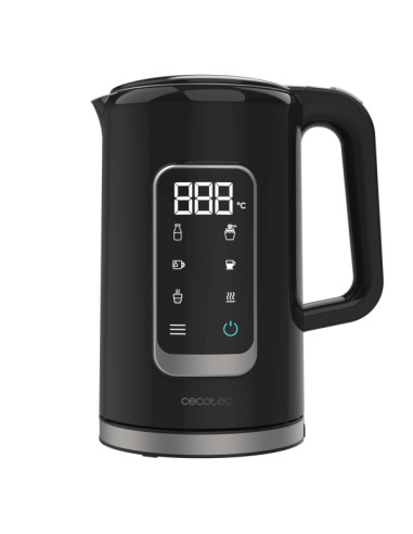 Cecotec Thermosense 500 Touch Hervidor de Agua de 1.7L - Potencia 2200W - Base 360º - Pantalla Digital - Temperatura Regulable -